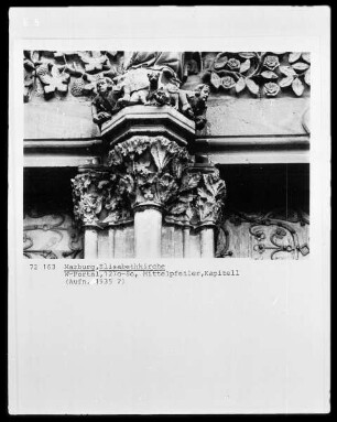 Westportal der Elisabethkirche — Kapitell