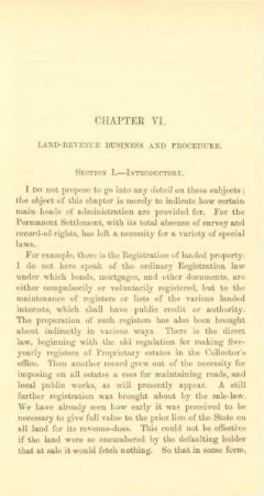Chapter VI. Land-revenue business and procedure