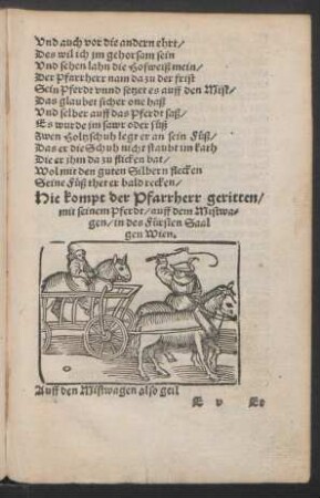 Hie kompt der Pfarrherr geritten ...