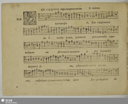 XX. Stoltzer, Thomas: Saepe expugnaverunt me
