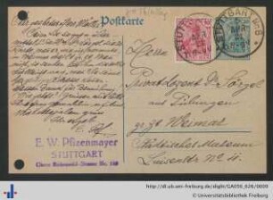 Postkarte vom 05.04.1921.