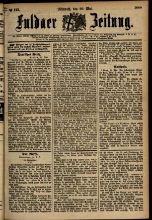 Ausgabe vom Mittwoch, den 30. Mai 1888.