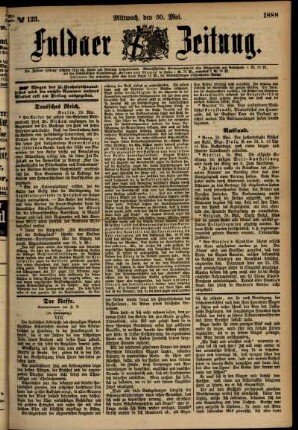 Ausgabe vom Mittwoch, den 30. Mai 1888.