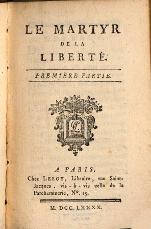 Le Martyr De La Liberté, 1