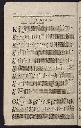 22-31, Flauto II., ou Clarinetto in C. Missa V. - Missa VI.