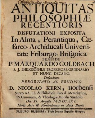 Antiquitas philosophiae recentioris