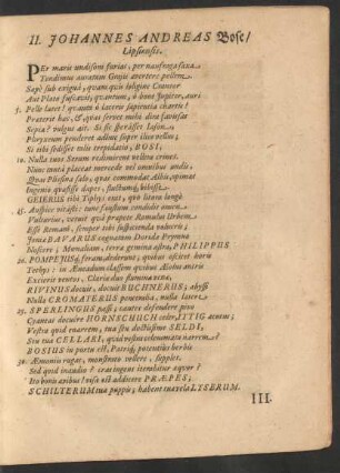 II. Johannes Andreas Bose/ Lipsiensis.