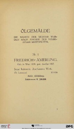 Ölgemälde (Nr. 1-86)