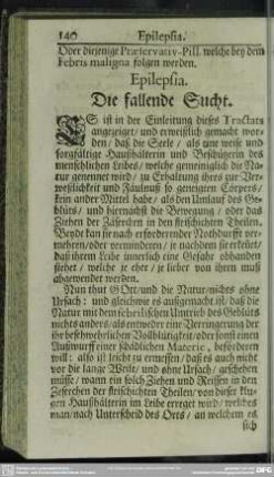 Epilepsia. Die fallende Sucht
