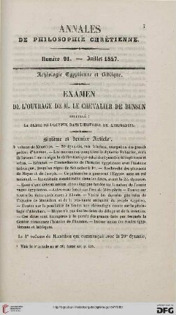 Sixième et dernier article