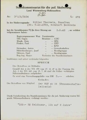 Müller, Theresia
