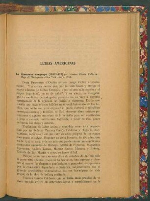 Letras americanas