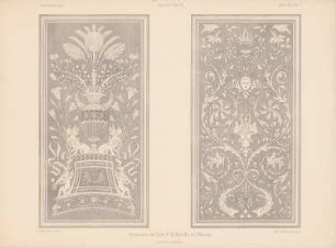 Santa Maria Novella, Florenz: Ansicht Intarsien im Chor (aus: Architektonisches Skizzenbuch, H. 144/3, 1877)