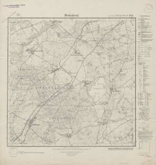 2748 Hindenburg in der Mark, Meßtischblatt (4cm - Karte)