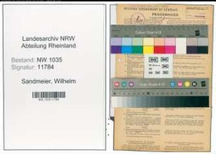 Entnazifizierung Wilhelm Sandmeier , geb. 24.11.1900 (Angestellter)