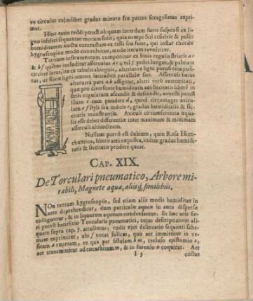 Cap. XIX. De Torculari pneumatico, Arbore mirabili, Magnete aquæ, aliisq[ue] similibus.
