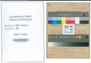 Entnazifizierung Franz Effer , geb. 18.12.1914 (Technischer Angestellter)