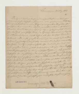 Brief von Joseph von Hormayr an Joseph Heller