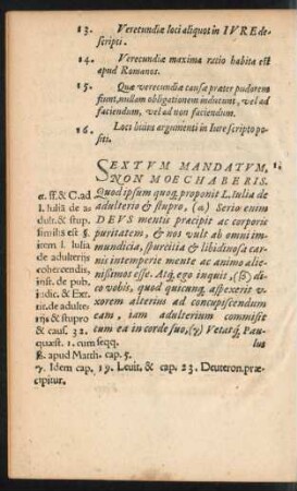 Sextum Mandatum ...