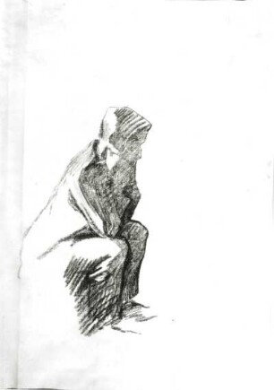 Porträtstudie : Porträtstudie.Kohlezeichnung; 755 x 538 mm (1908/1910; K. Kollwitz). Dresden: Kupferstich-Kabinett C 1981-22 (Rückseite)