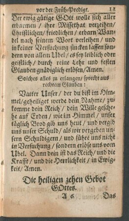 Die heiligen zehen Gebot Gottes