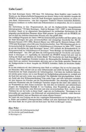 Liebe Leser! (Einführung)