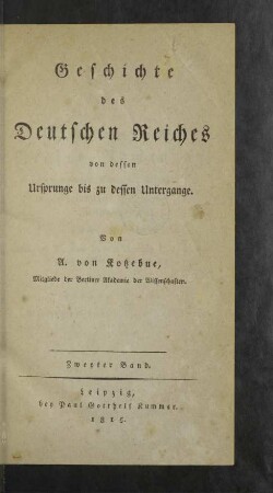 2: 2 : von dessen Ursprunge bis zu dessen Untergange