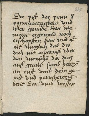 Gebet zu Gott (unvollst.).