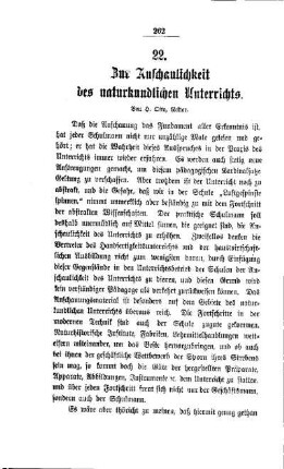 Zur Anschaulichkeit des naturkundlichen Unterrichts