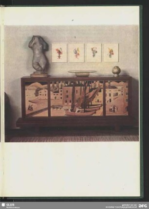 Interieur mit Intarsiatruhe