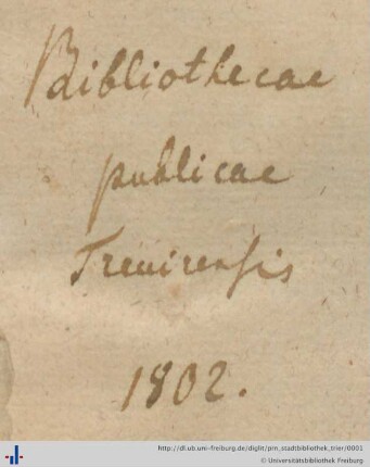 [Provenienz]: Stadtbibliothek Trier