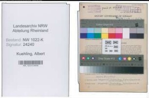 Entnazifizierung Albert Kuehling , geb. 05.03.1907 (Arbeiter)