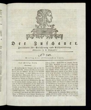 No. 143 - 29. November 1821