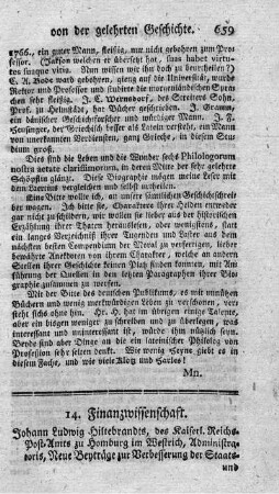 Neue Beyträge zur Verbesserung der Staats- und Landes-Oekonomie.