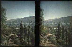 Blick auf San José de Maipo in den Anden Zentral-Chiles