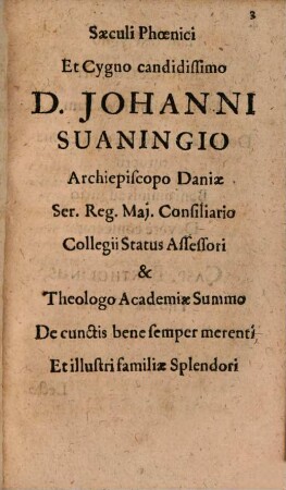 Thomae Bartholin Dissertatio de Cygni Anatome ejusq[ue] Cantu