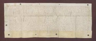Philipp Wolf von Fleckenstein gibt den Schuldbrief über 12.000 fl. an Markgrafen Ernst Friedrich von Baden-Durlach vom 21.09.1589 an den Baseler Bürger Hieronymus Burkhardt als Faustpfand für 3.000 fl. zu 5% Zins