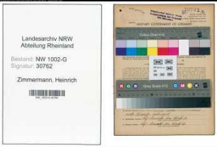 Entnazifizierung Heinrich Zimmermann, geb. 06.04.1895 (Haendler)