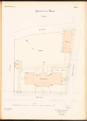 Gymnasium, Neuss: Lageplan 1:250