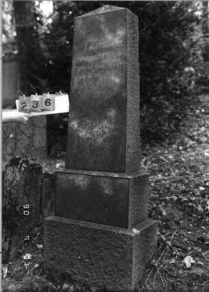 Grabstein 236 (Index: 99790267) Maße HxBxT: 190x48x23 cm: Grabstein 236