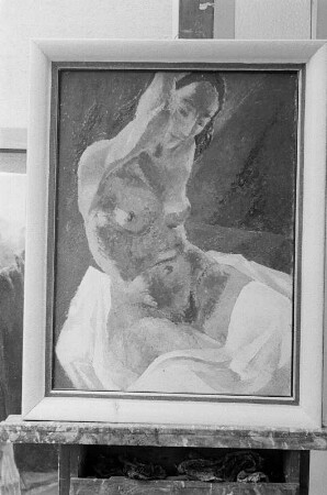 Gemälde des Kunstmalers Hermann Bruse : Sitzender Akt