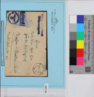 Dienstbrief, Schiffsname/Landeinheit: Kriegsmarinewerft Wilhelmshaven; Frankatur, Mi.-Nr.: [Keine]; Poststempel: Wilhelmshaven zz 29.9.43.-16; Nebenstempel: Kriegsmarinewerft Wilhelmshaven, Feldpost!
