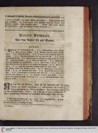 Vierter Abschnitt. Von dem Richter Eli und Samuel