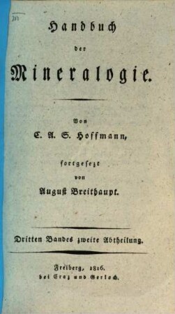Handbuch der Mineralogie, 3,2