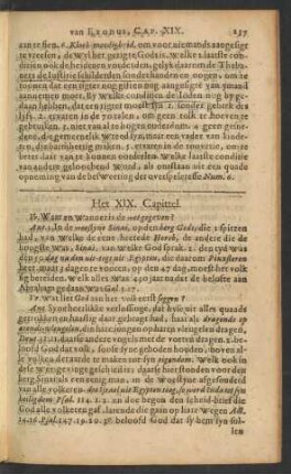 Het XIX. Capittel