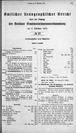 No. 27, 2. Oktober 1919