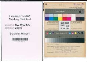 Entnazifizierung Wilhelm Schaefer , geb. 08.08.1890 (Schweisser)