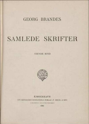 Niende Bind: Samlede skrifter