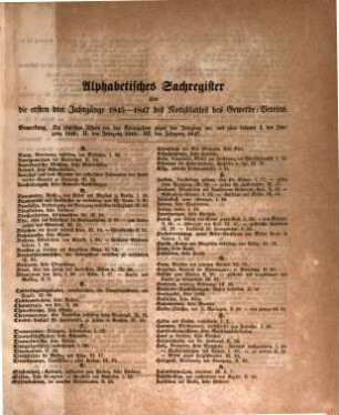 Notizblatt des Gewerbevereins für das Königreich Hannover. 1845,1 [u.] 6