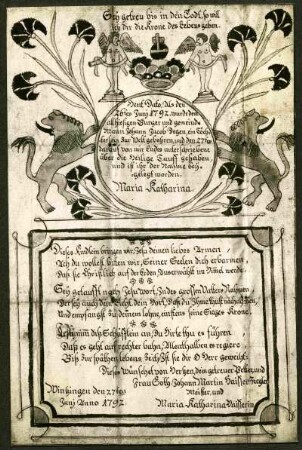 Taufbrief 1792